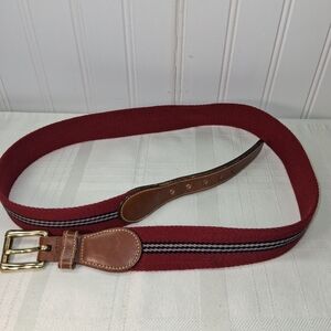 Womens Dooney & Bourke Belt Red and Brown Leather 34